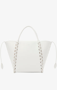 Leather shoulder bag Le Hige - Optic White
