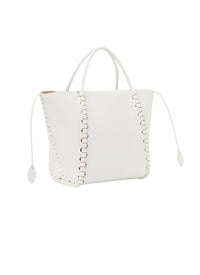 Leather shoulder bag Le Hige - Optic White