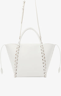 Leather shoulder bag Le Hige - Optic White