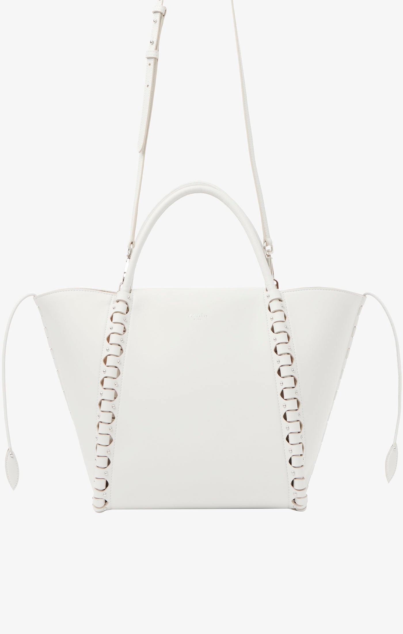 Leather shoulder bag Le Hige - Optic White