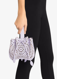 Sac porté en main Rose Marie en cuir - Parme Clair