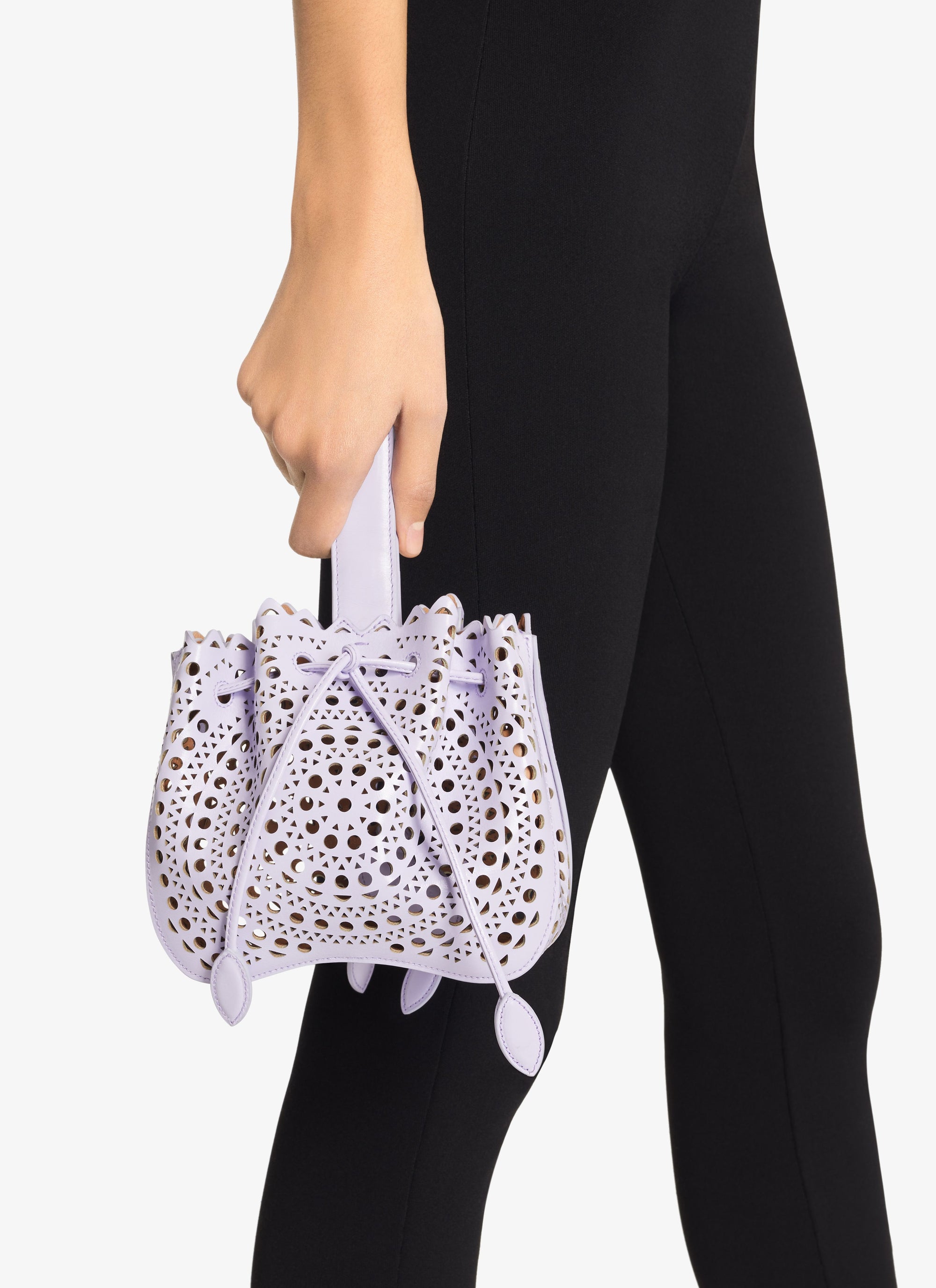 Sac porté en main Rose Marie en cuir - Parme Clair