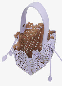 Sac porté en main Rose Marie en cuir - Parme Clair