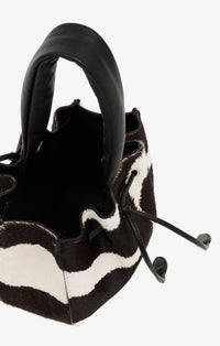 Bag Rose Marie 16 in Leather - White & Black