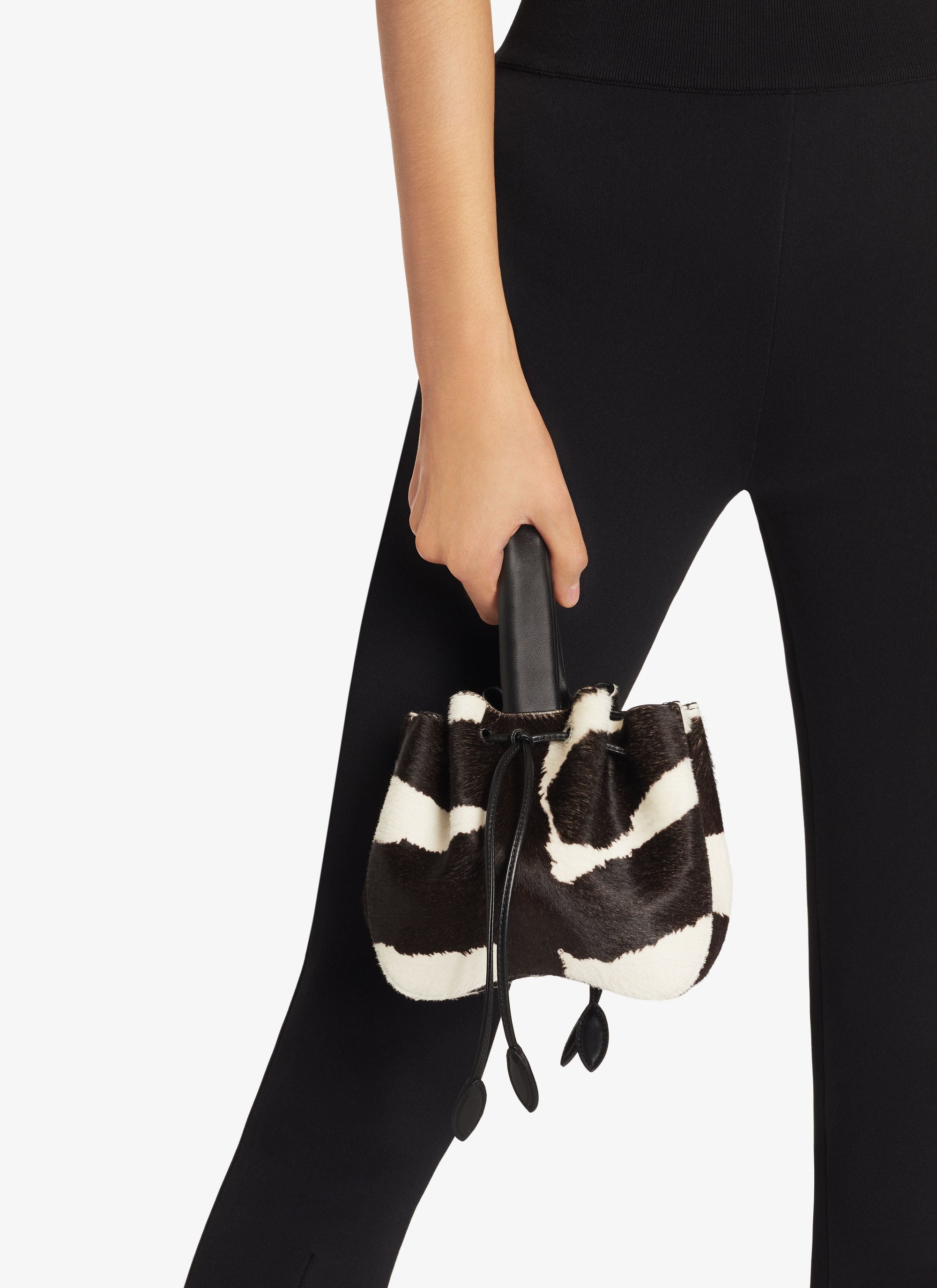 Bag Rose Marie 16 in Leather - White & Black