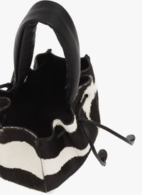 Bag Rose Marie 16 in Leather - White & Black