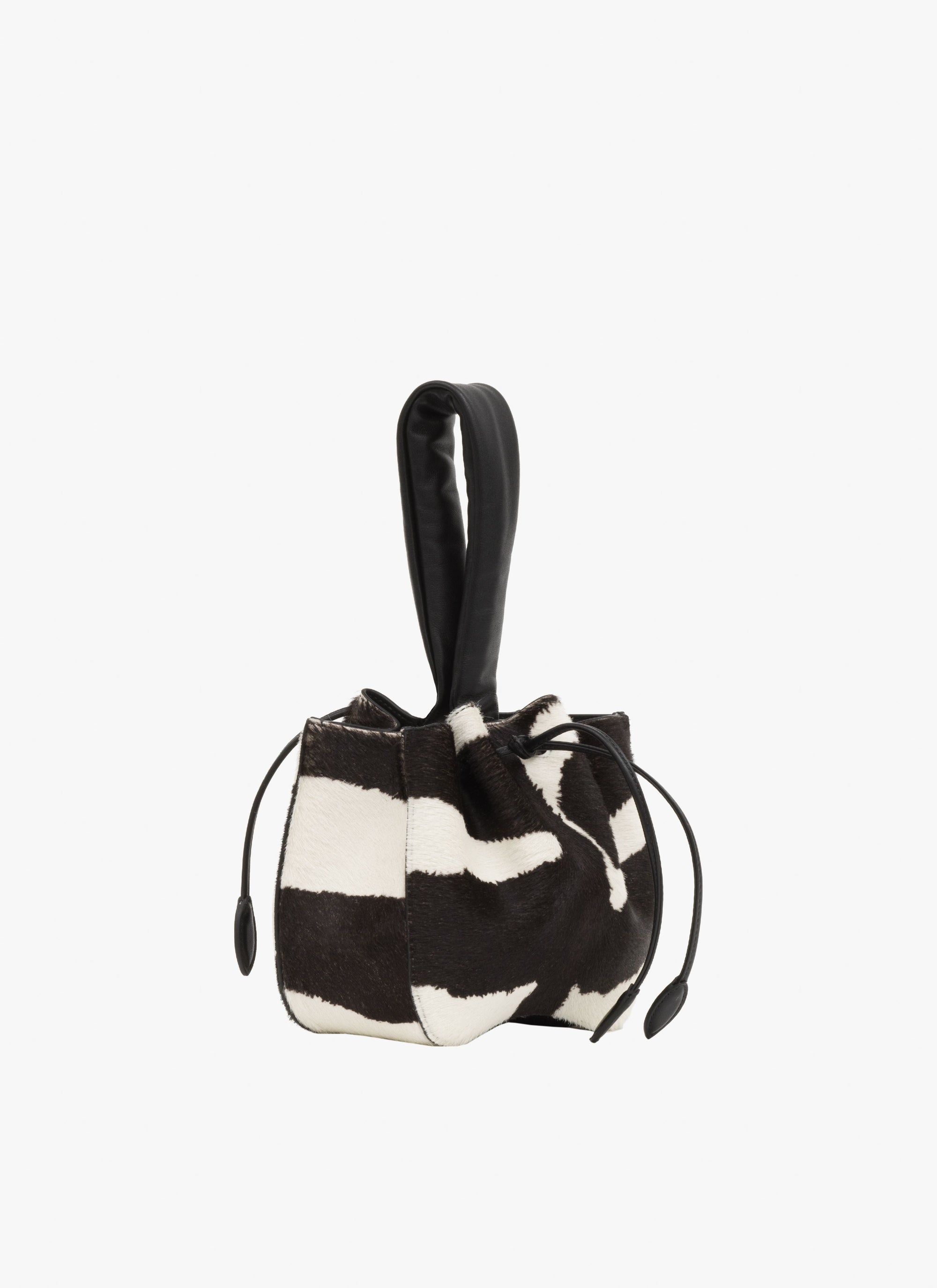 Bag Rose Marie 16 in Leather - White & Black