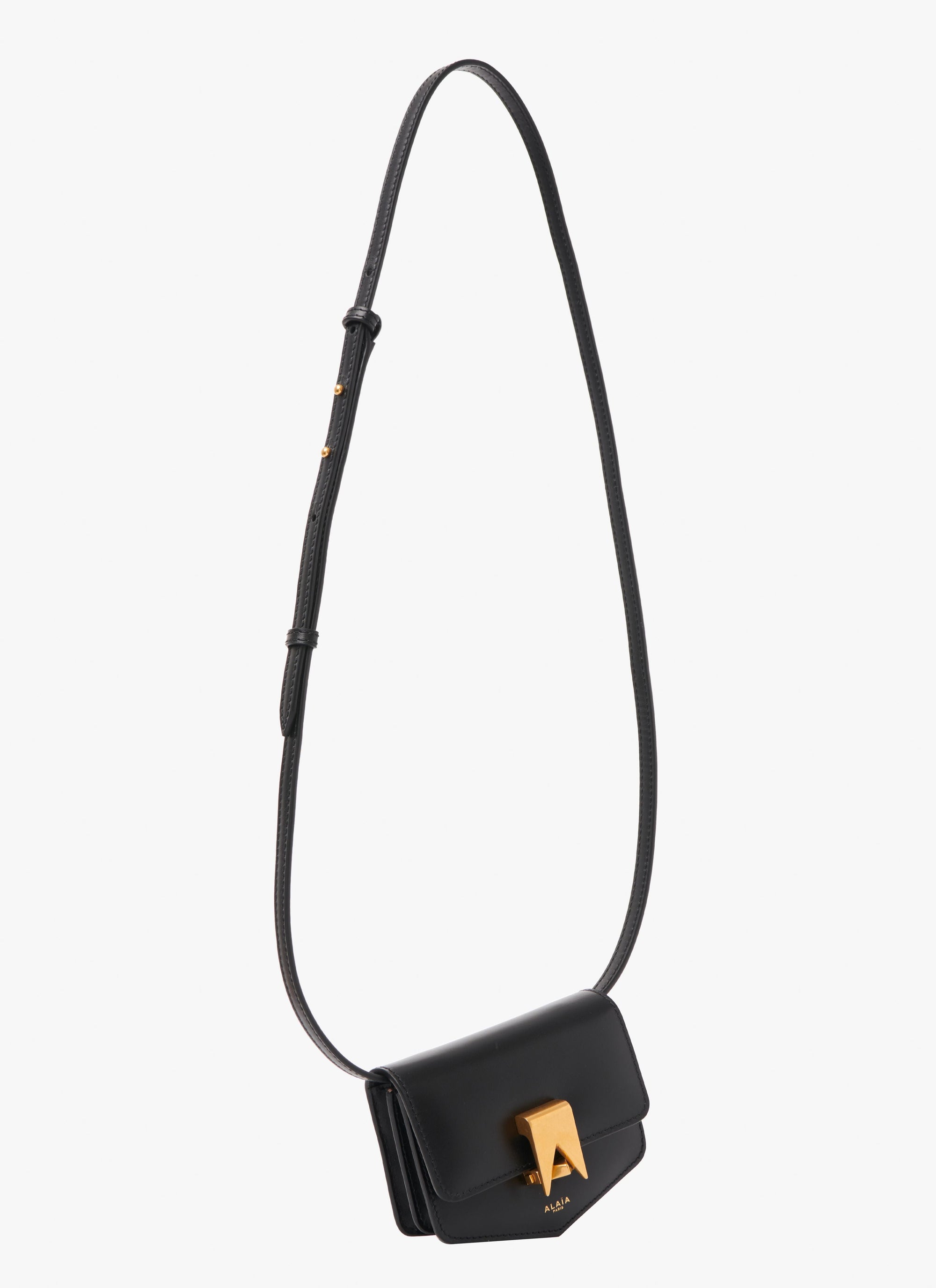 Mini sac Le Papa en cuir - Noir