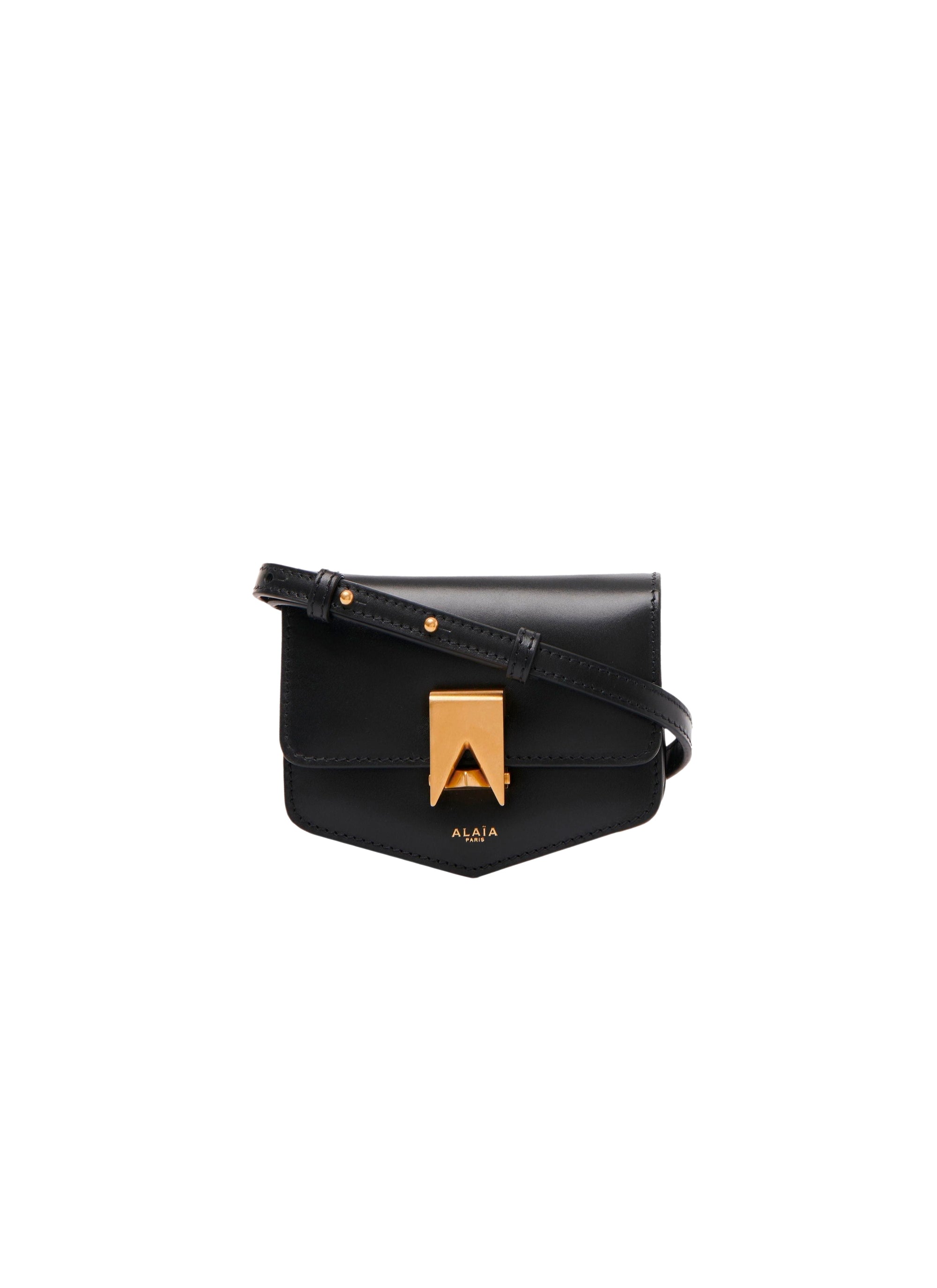 Mini sac Le Papa en cuir - Noir