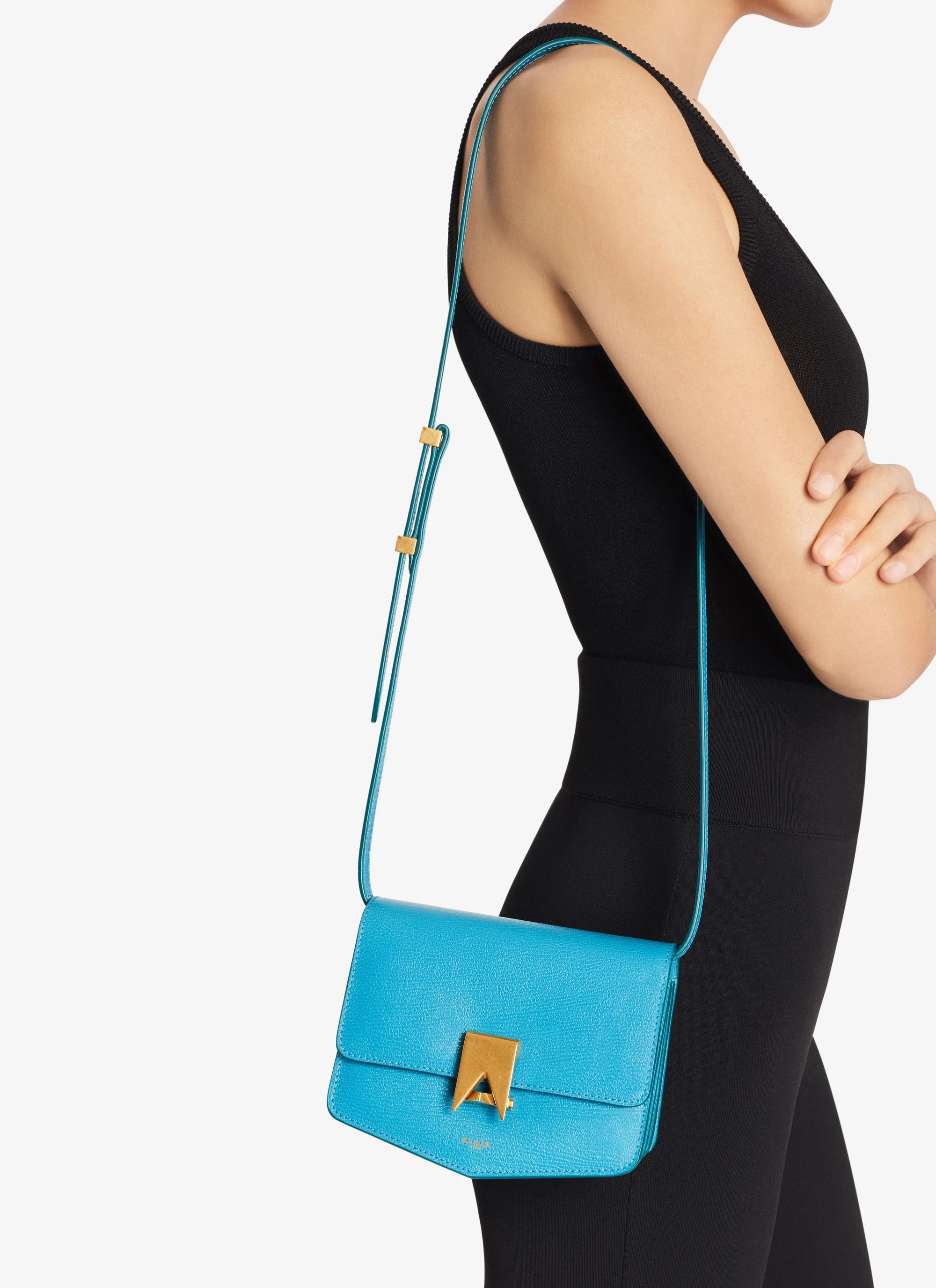 Le Papa Small Leather Bag - Lagoon Blue