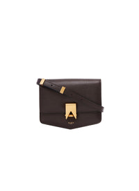 Le Papa Small Leather Bag - Dark brown