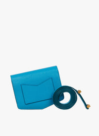 Le Papa Small Leather Bag - Lagoon Blue