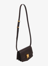 Le Papa Small Leather Bag - Dark brown