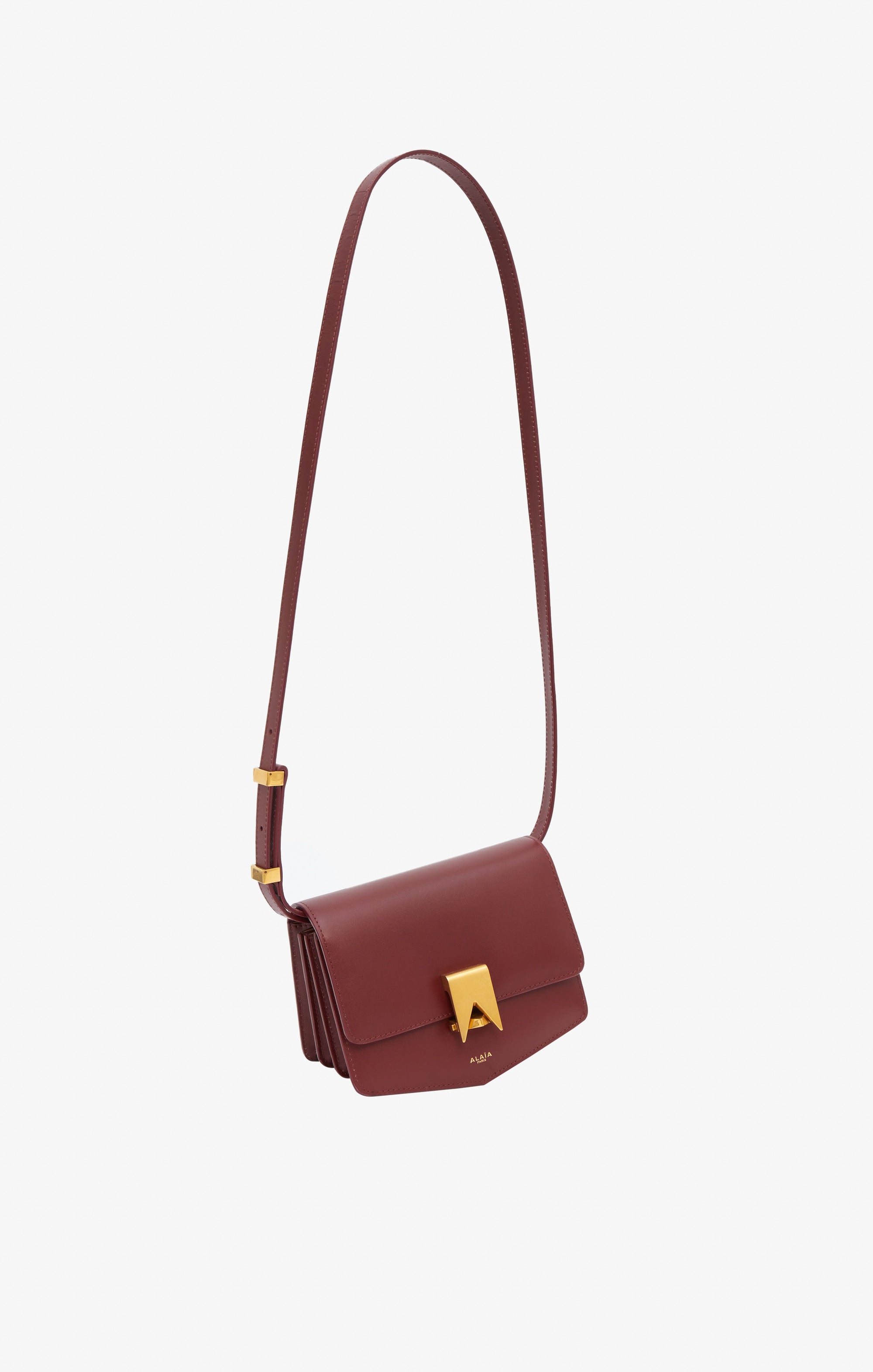 Le Papa Small Leather Bag - Garnet Red