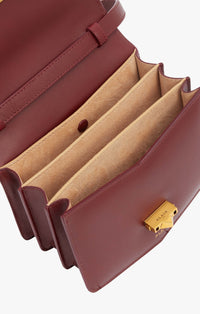 Le Papa Small Leather Bag - Garnet Red