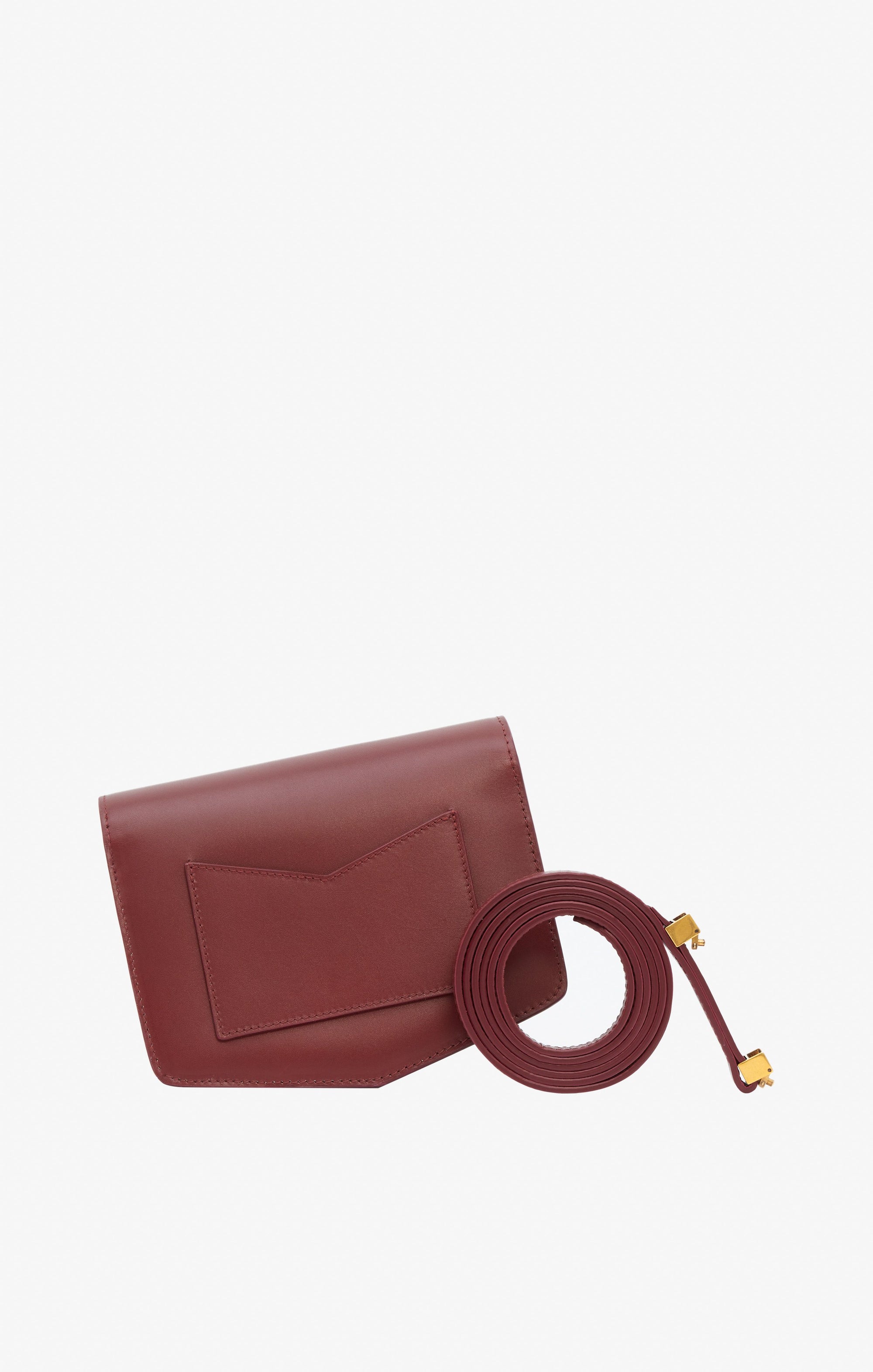 Le Papa Small Leather Bag - Garnet Red
