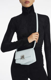 Petit sac Le Papa en cuir - Noir & Argent
