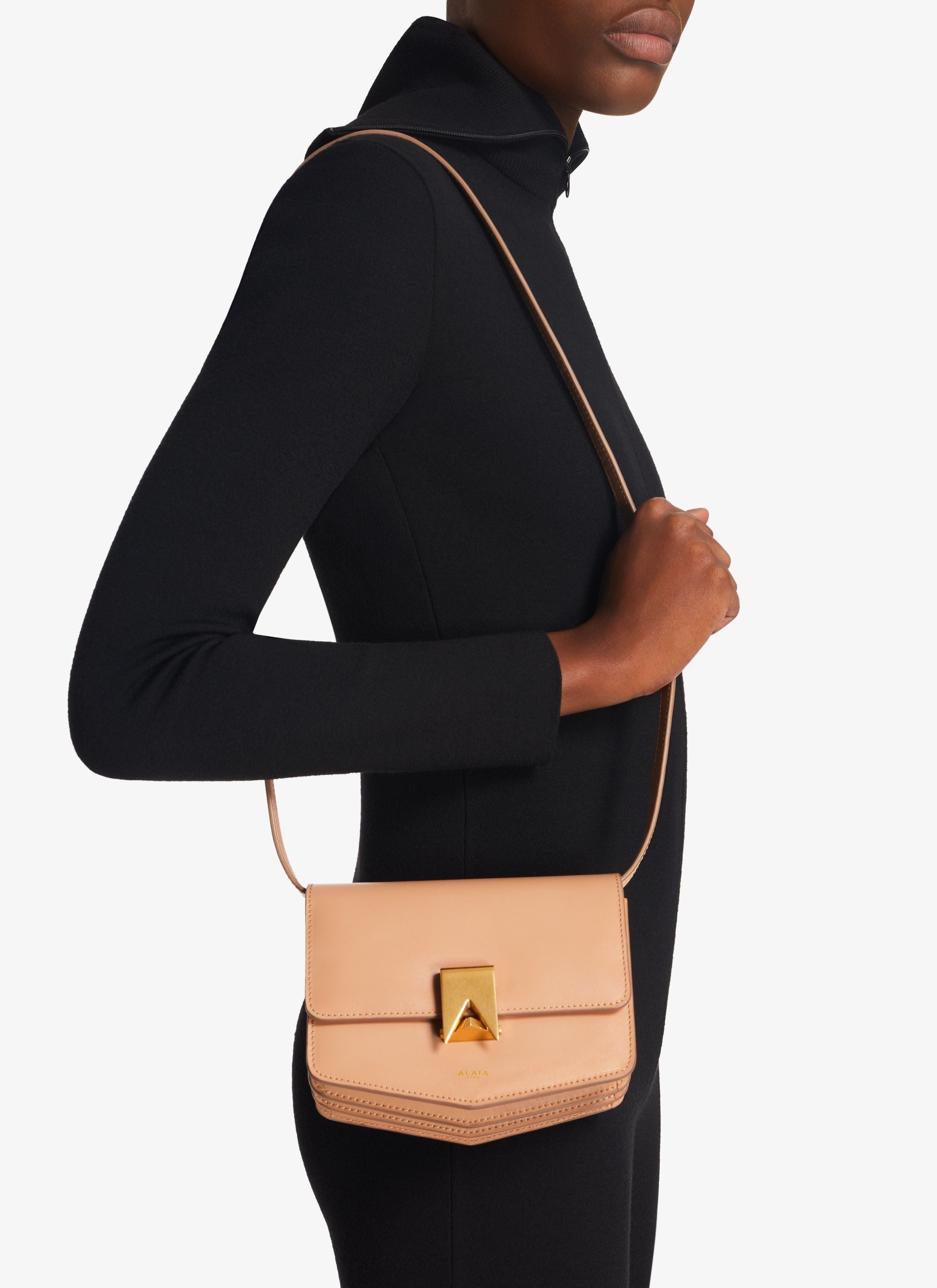 Petit sac Le Papa en cuir - Rose Ancien