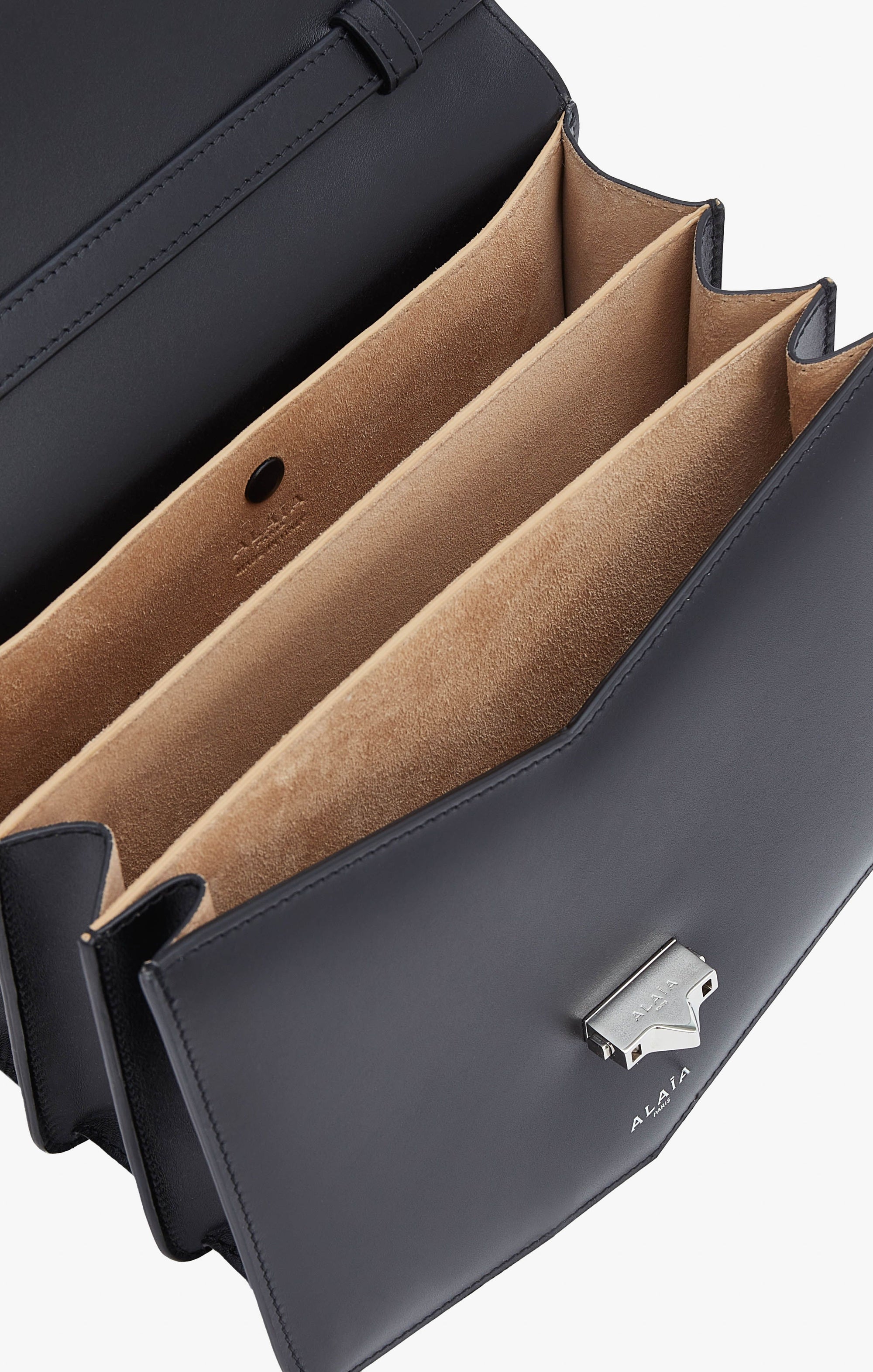 Sac Le Papa en cuir - Noir & Argent