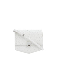 Le Papa shiny leather chain bag - Pearl Grey