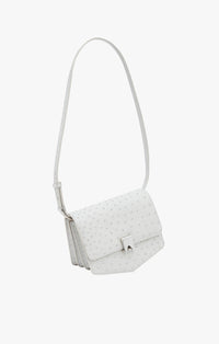 Le Papa shiny leather chain bag - Pearl Grey