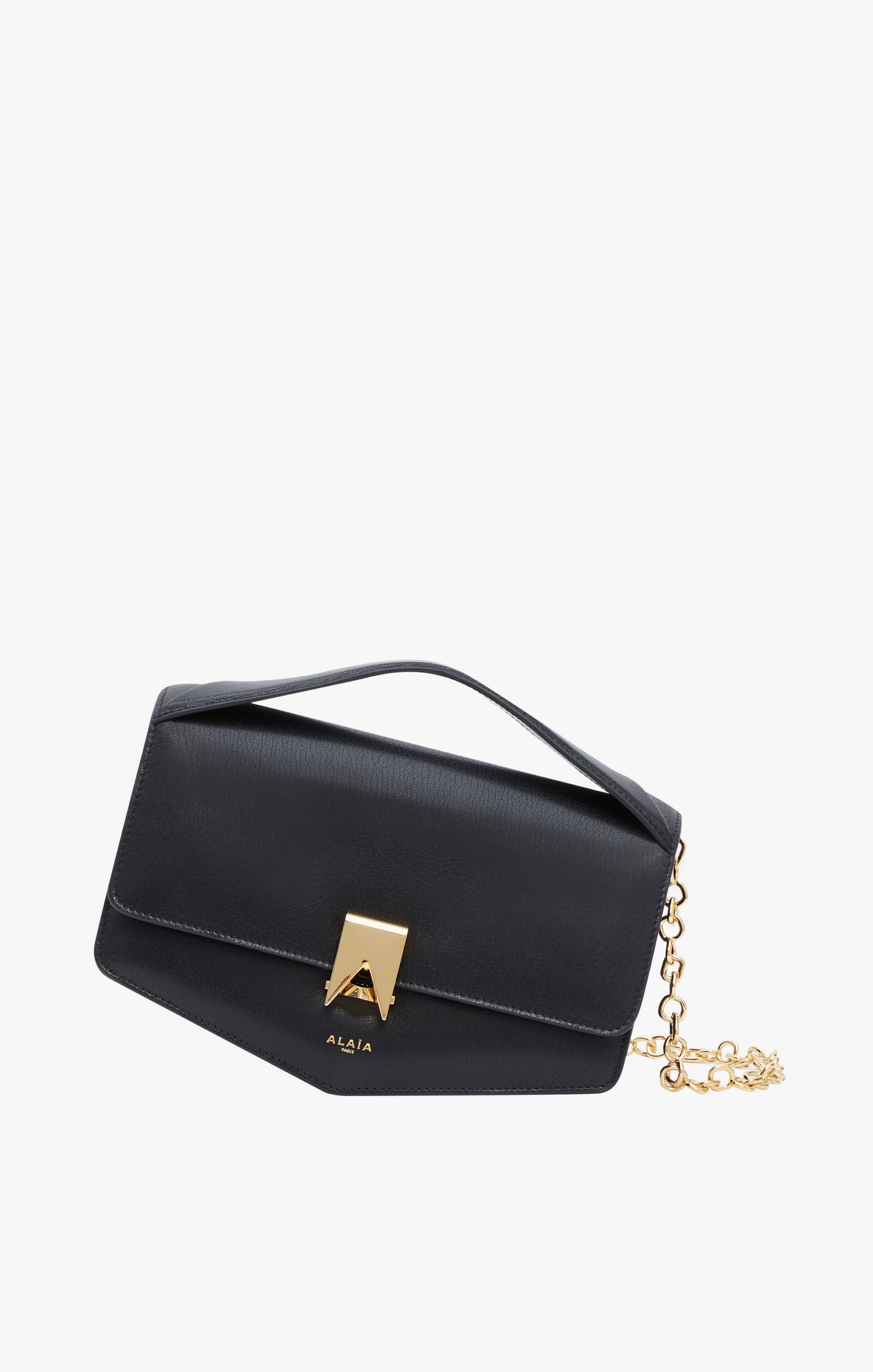 Sac porté épaule Le Papa en cuir - Noir