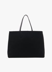 Sac cabas tissé en laine mélangée - Noir