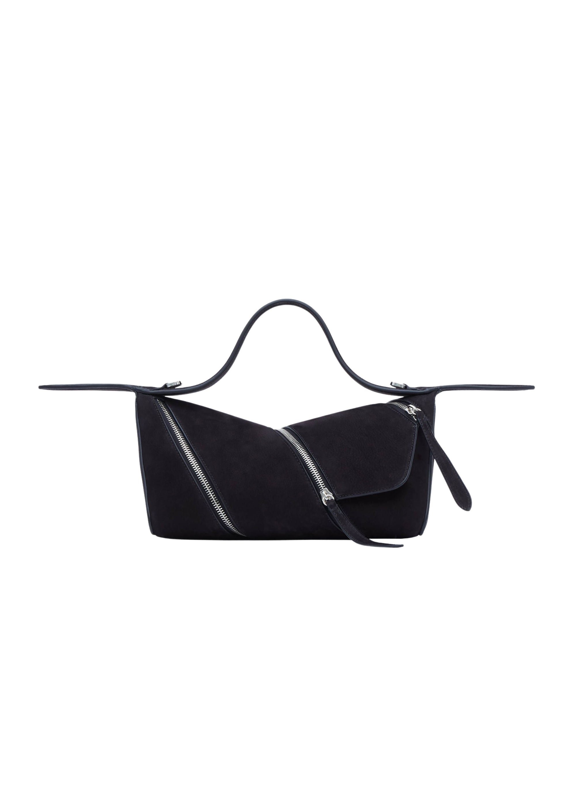 Sac Le Zip en cuir grainé - Noir