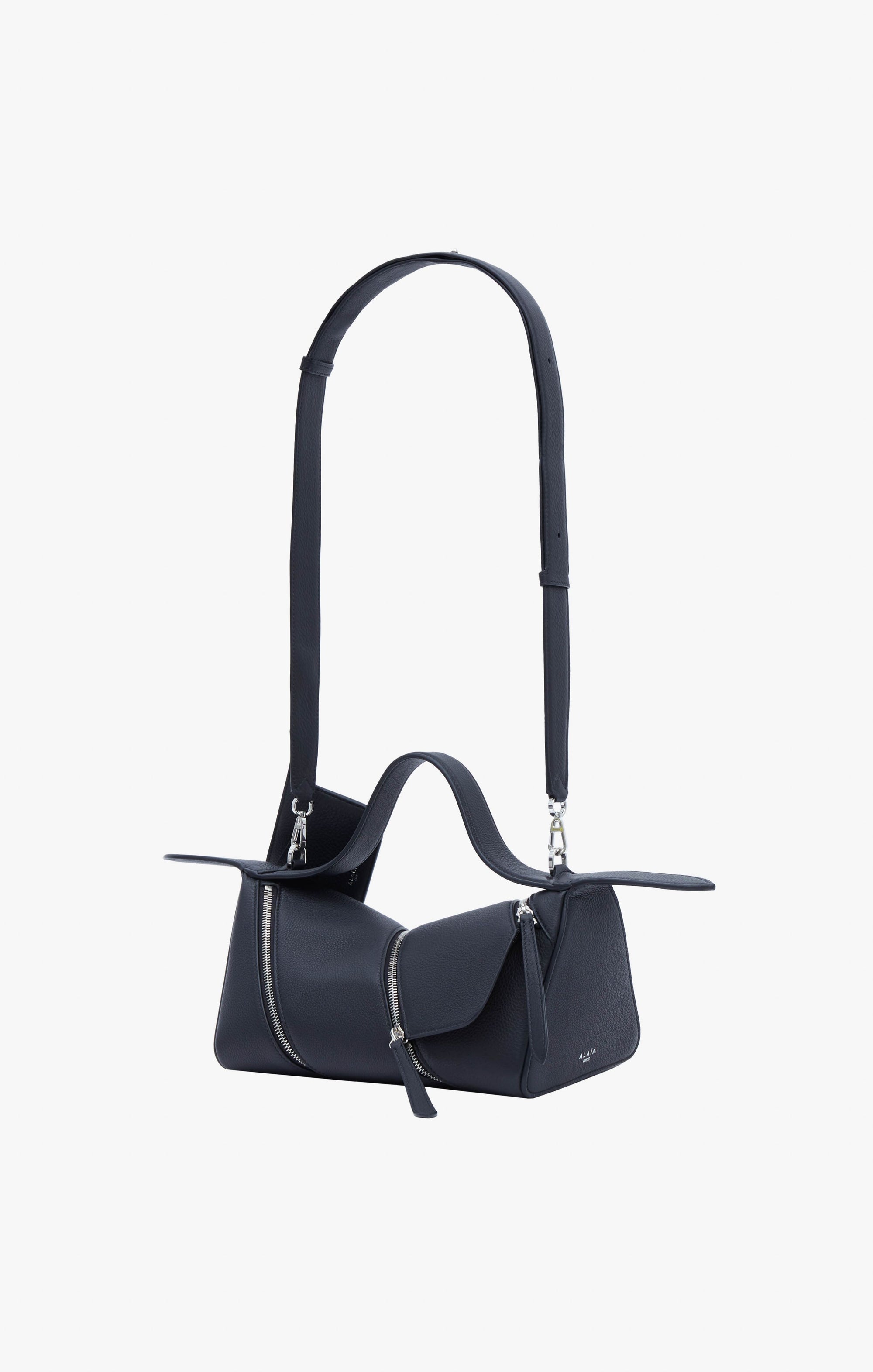 Sac Le Zip en cuir grainé - Noir