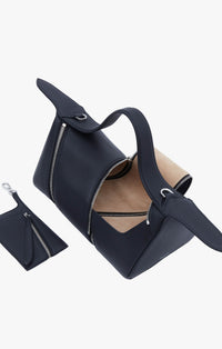 Sac Le Zip en cuir grainé - Noir