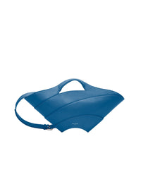 Khaima bag in smooth shiny leather - Slate Blue