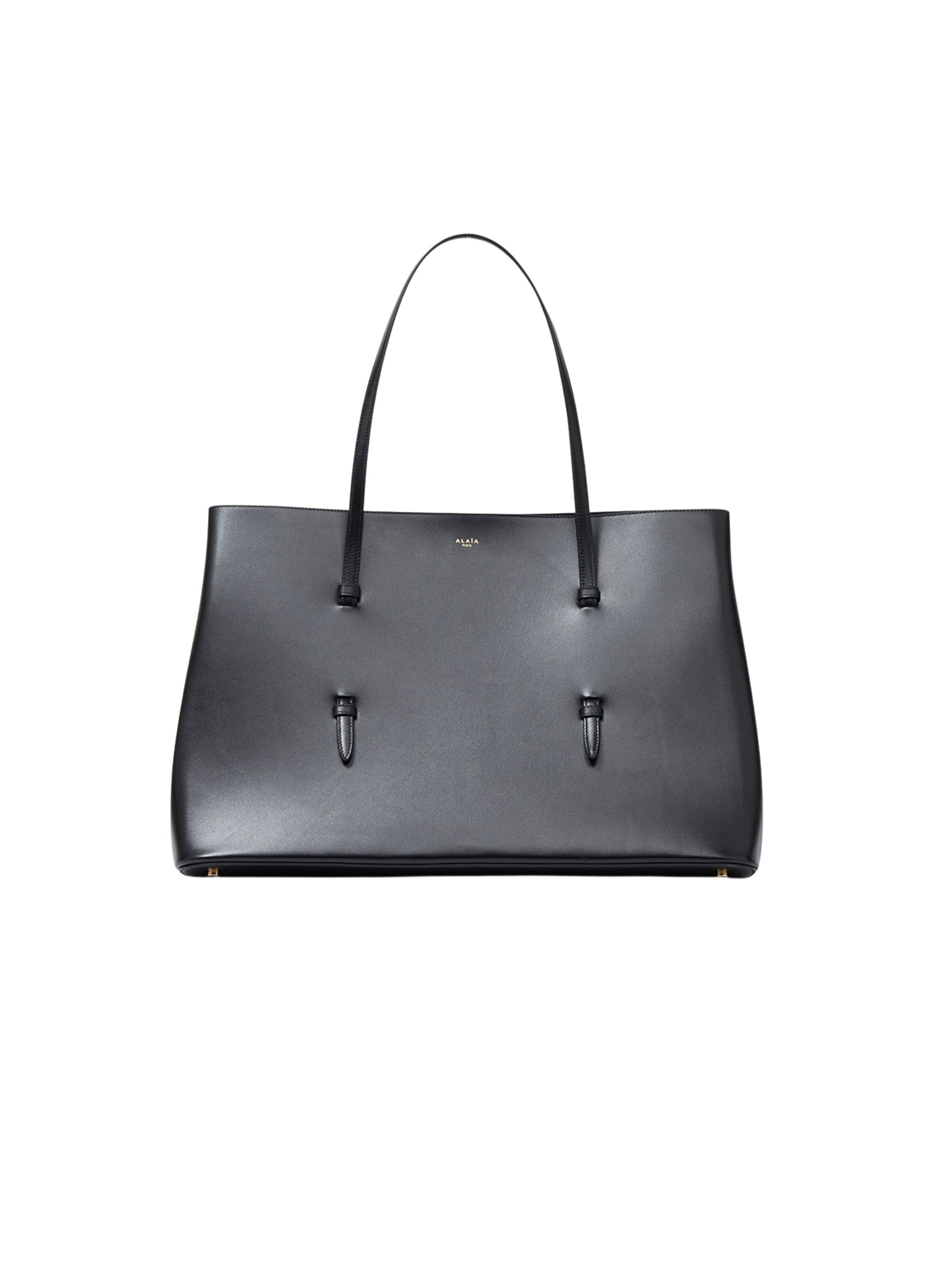 Mina 50 Leather Tote Bag - Black