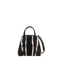 Mini Leather Mina Bag 16 - White & Black