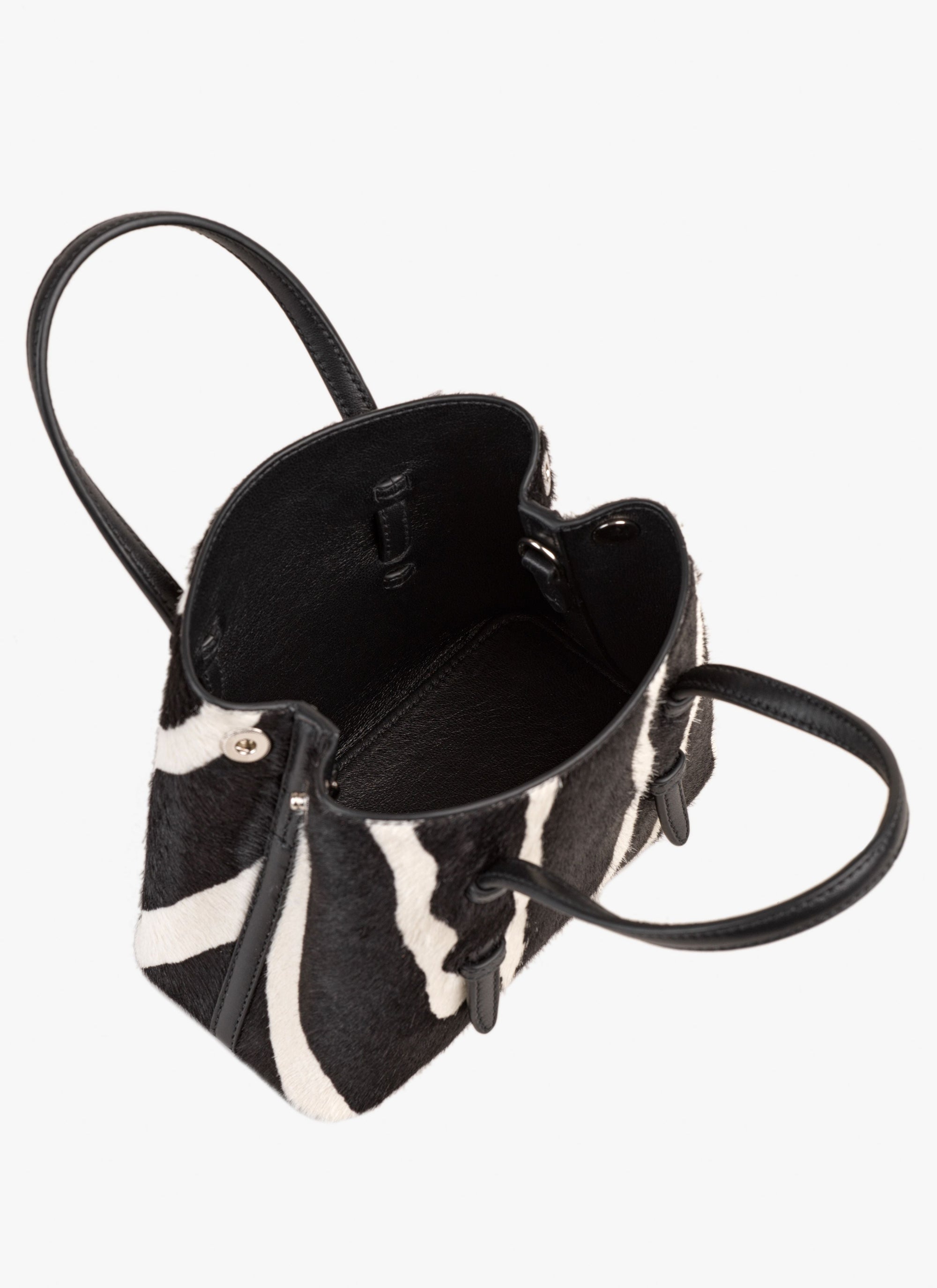Mini Leather Mina Bag 16 - White & Black