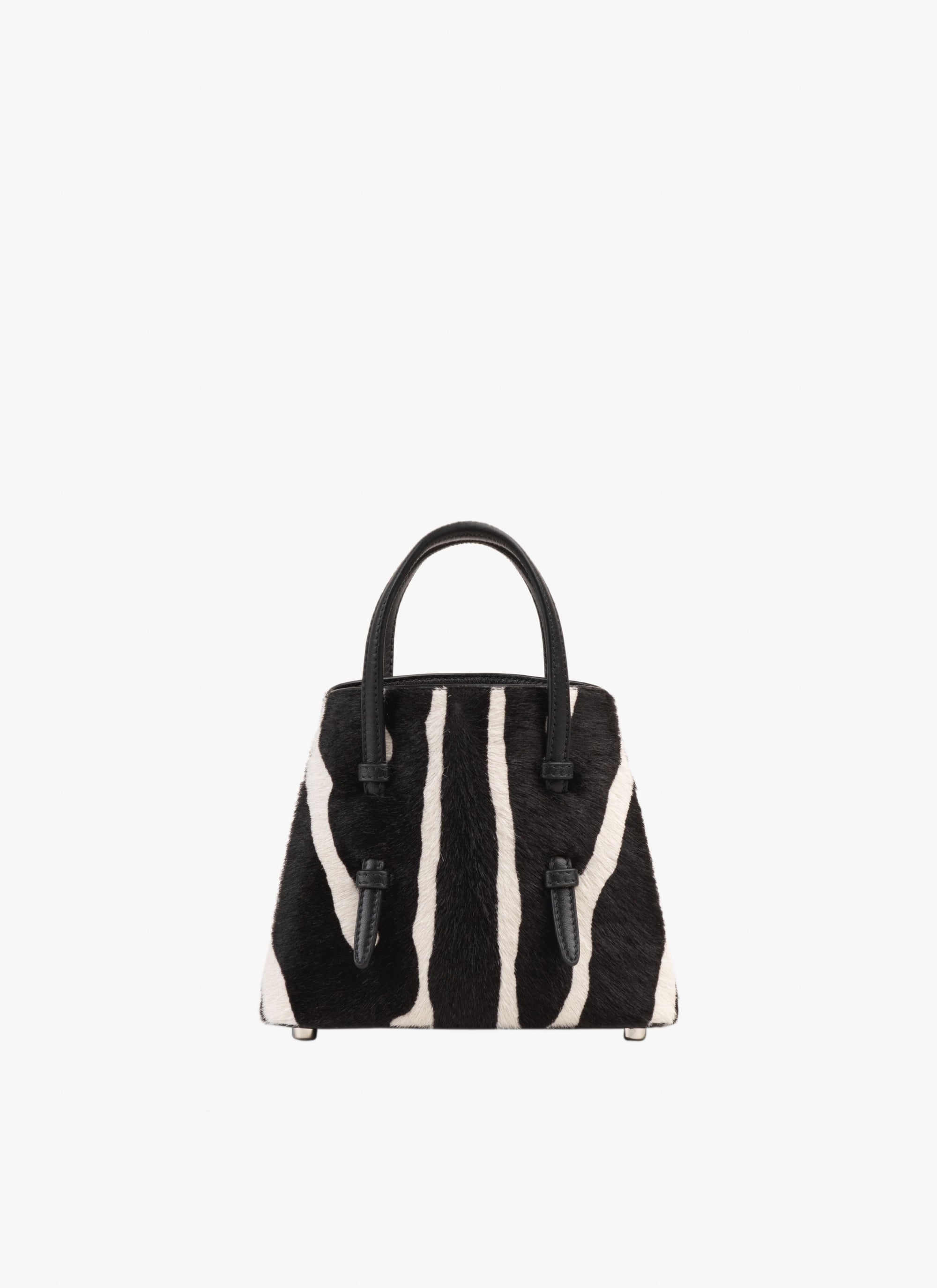 Mini Leather Mina Bag 16 - White & Black