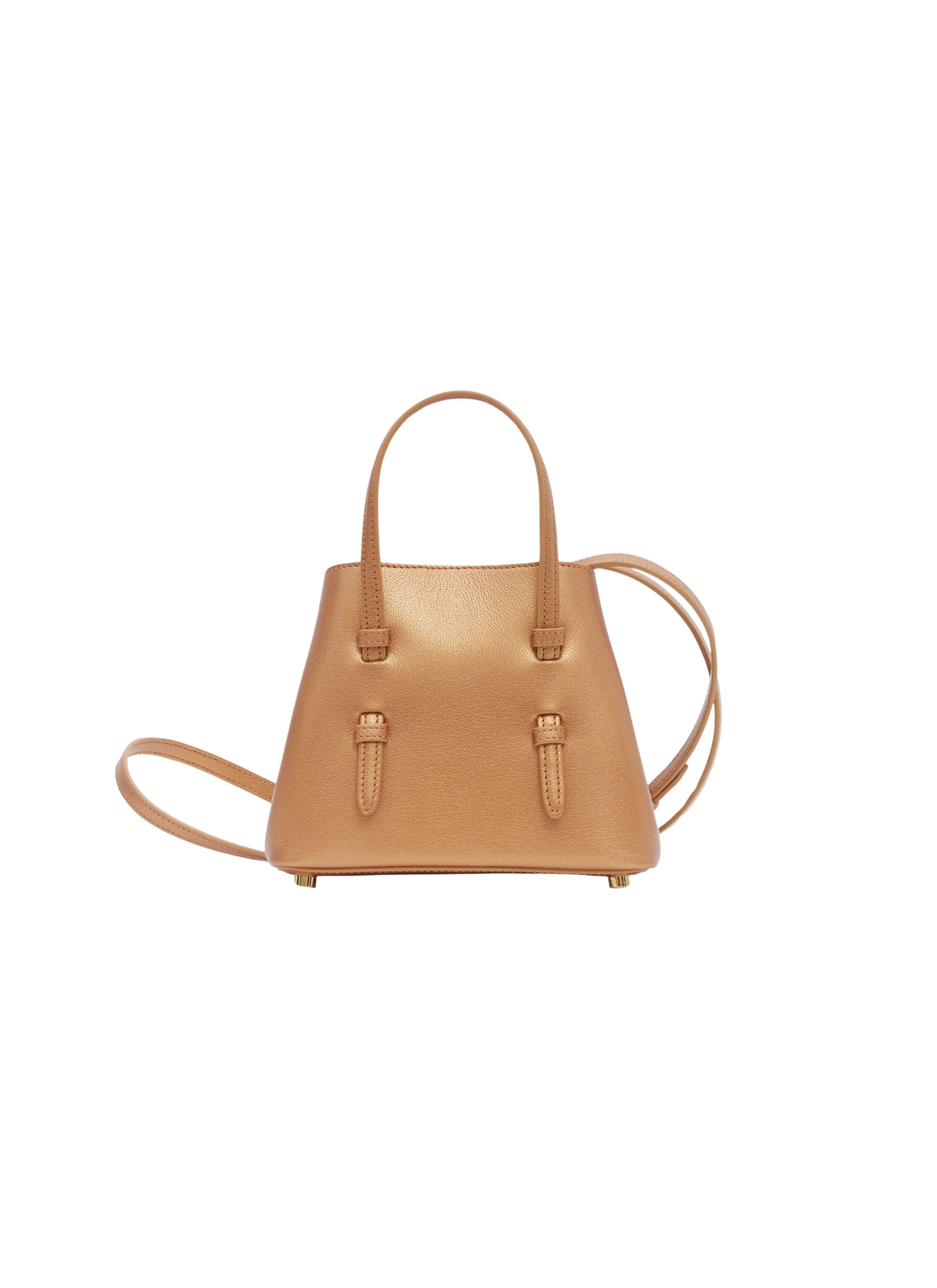 Sac Mina 16 en cuir métallique - Cuivre