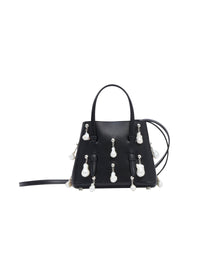Sac Mina 16 en cuir - Noir