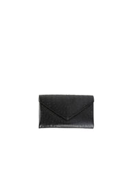 Openwork leather clutch bag - Black intense