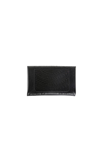 Openwork leather clutch bag - Black intense