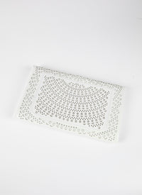 Sac Oum ajouré en cuir - Blanc Optique