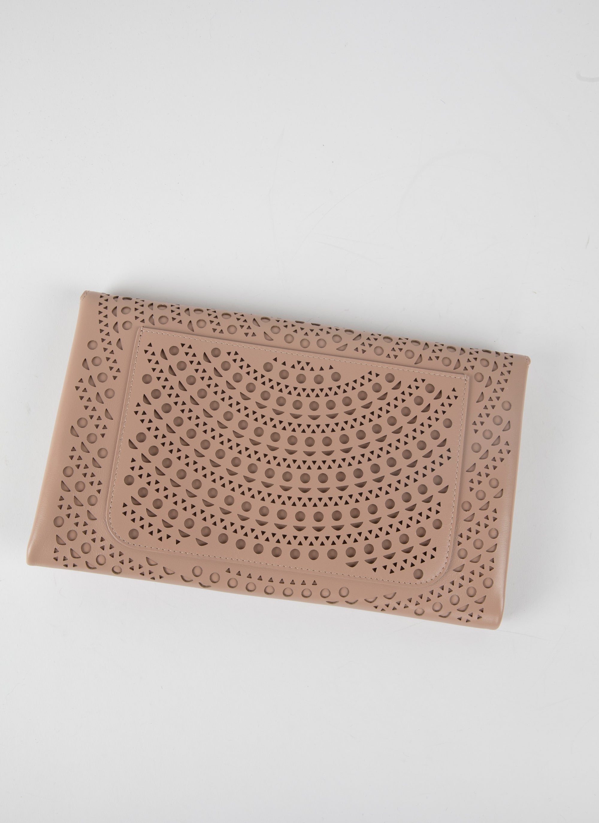 Openwork leather Oum bag - Sand