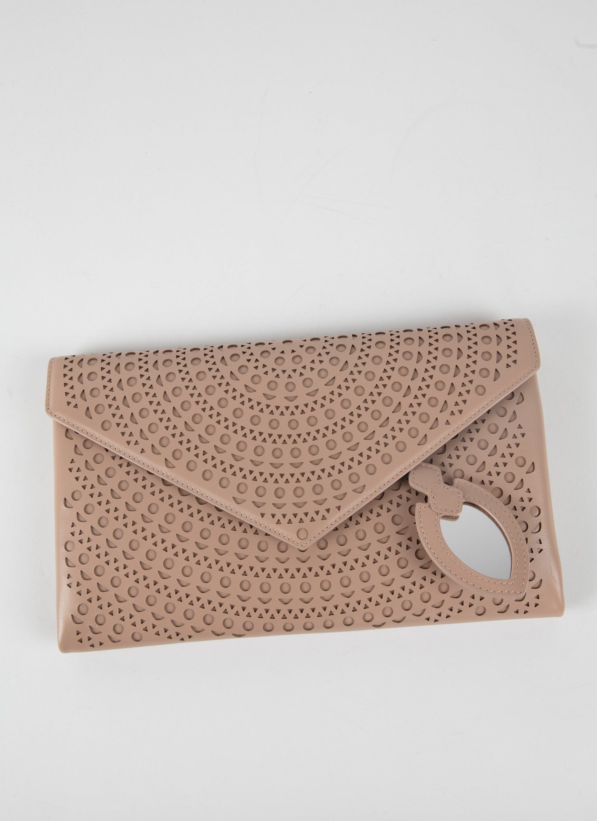 Openwork leather Oum bag - Sand