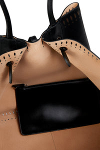 Sac porté épaule Angele 32 en cuir - Noir