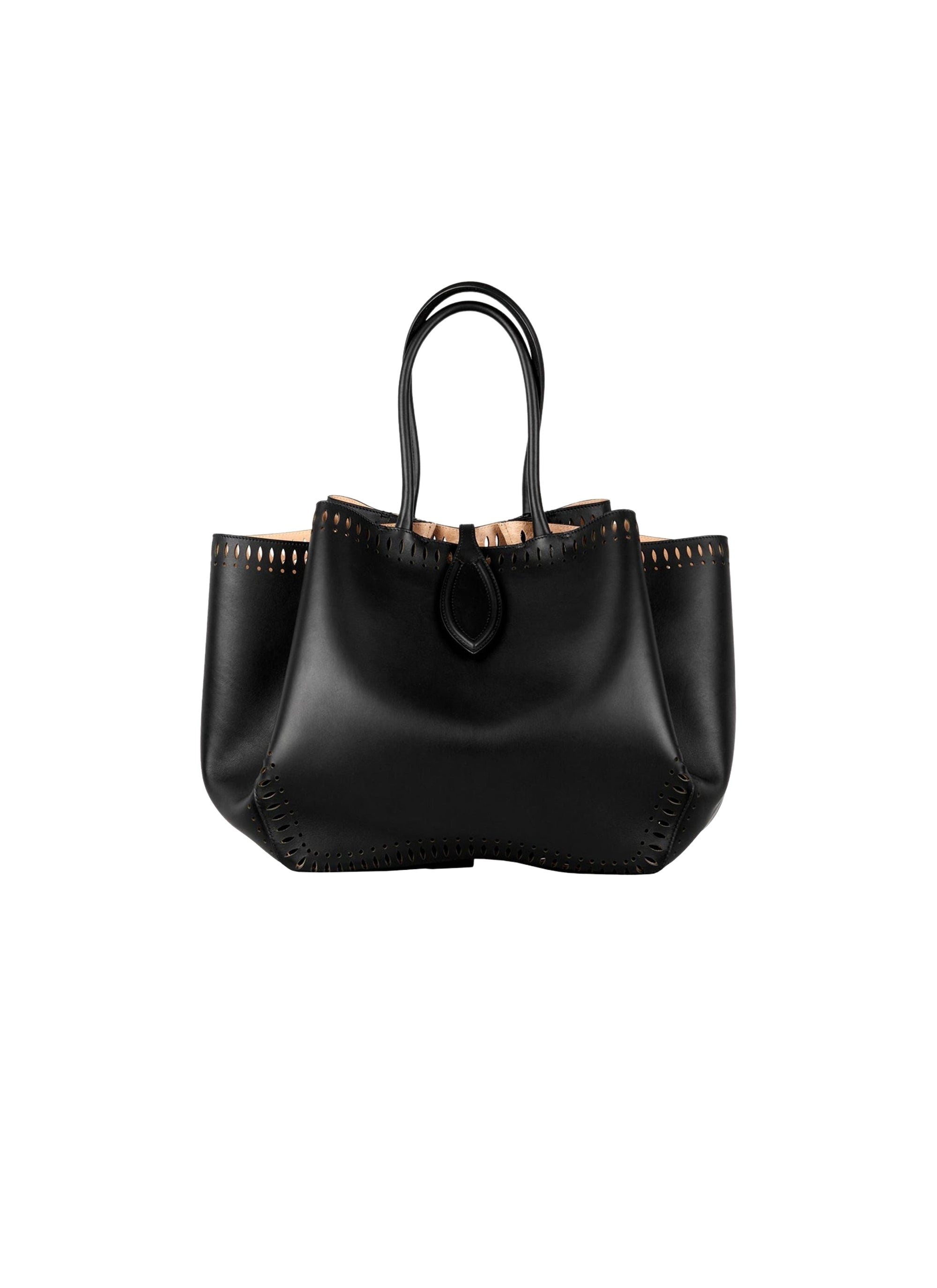 Sac porté épaule Angele 32 en cuir - Noir
