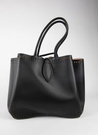 Sac porté épaule Angele 32 en cuir - Noir