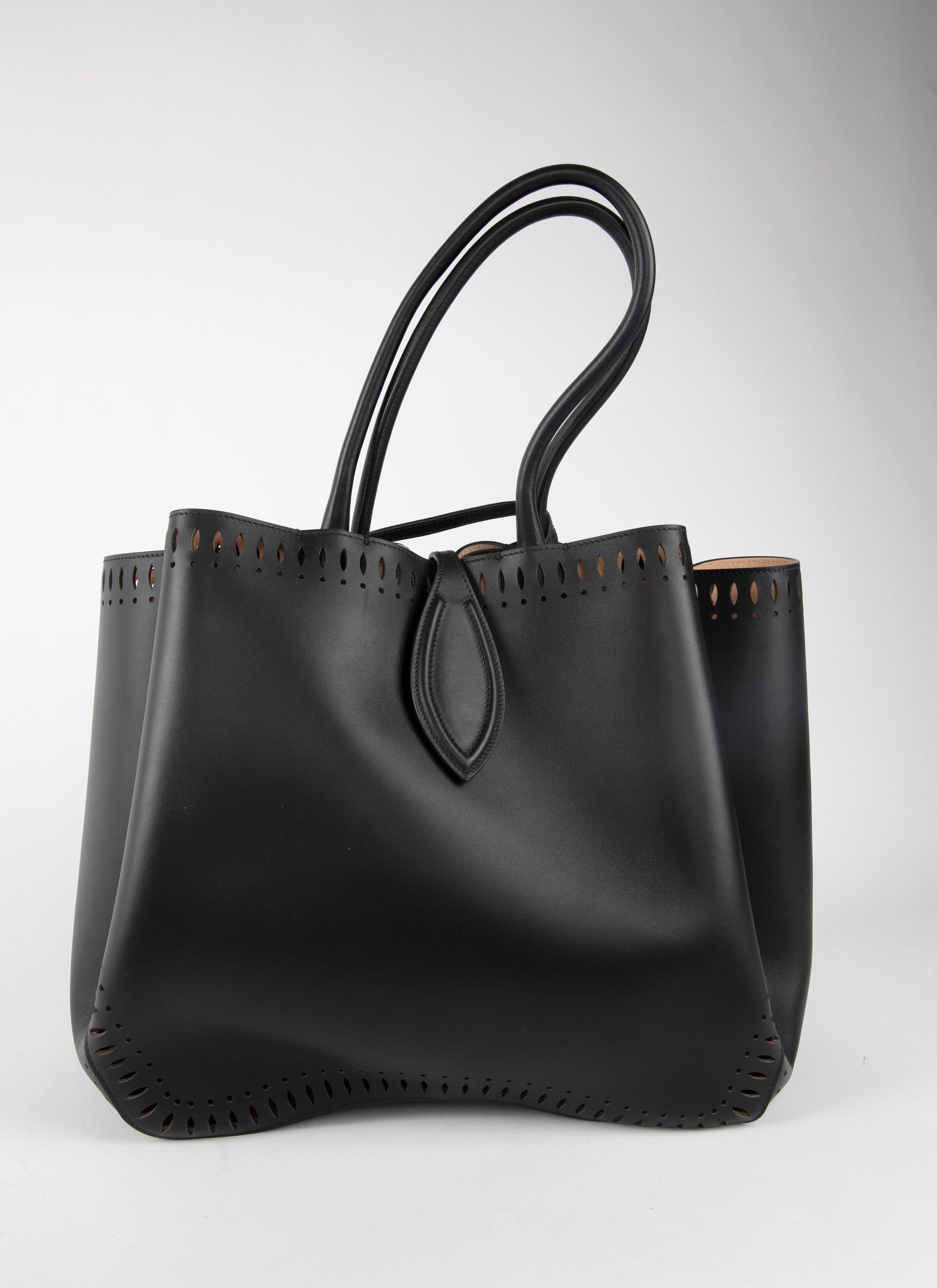 Sac porté épaule Angele 32 en cuir - Noir