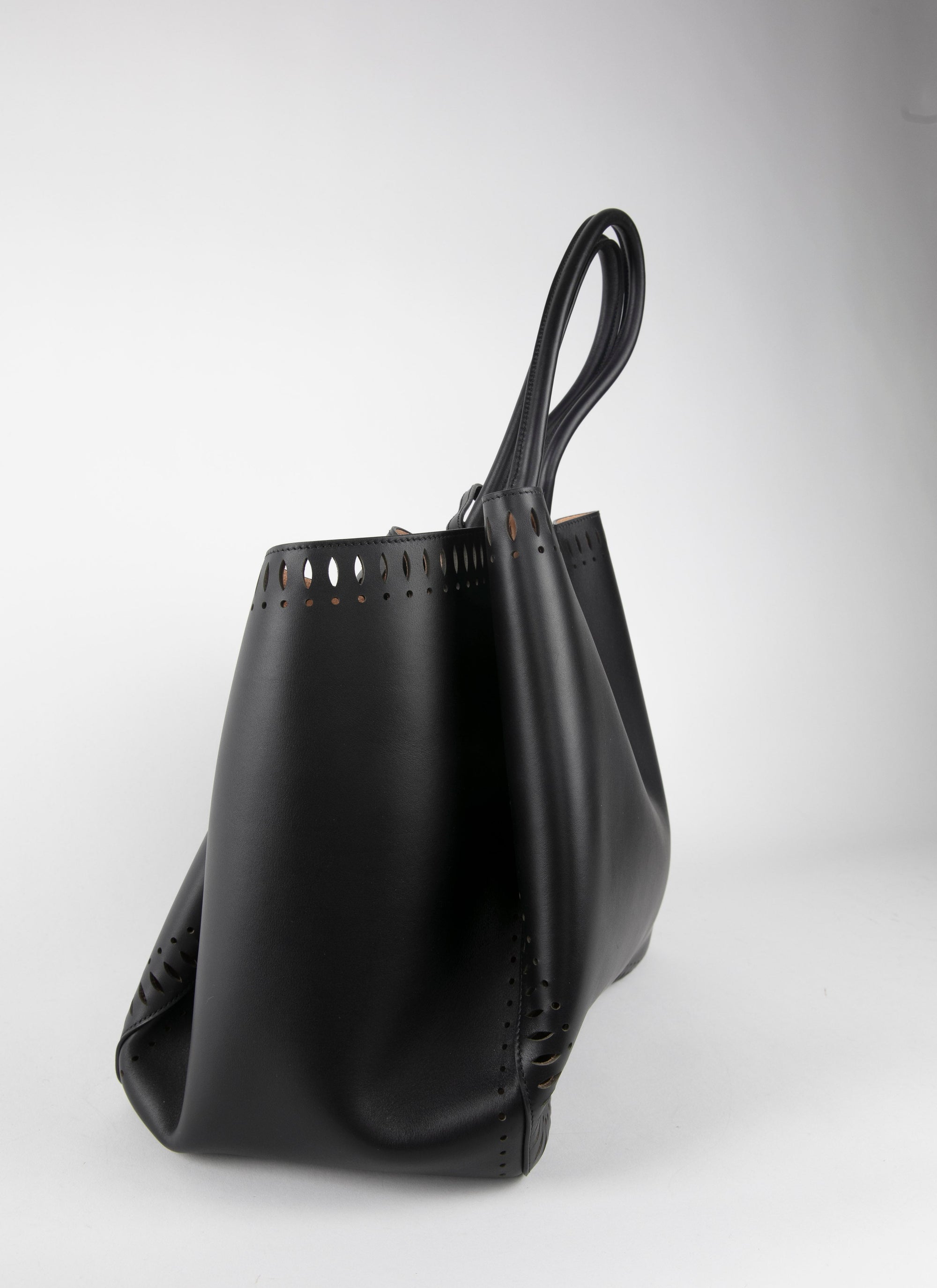 Sac porté épaule Angele 32 en cuir - Noir