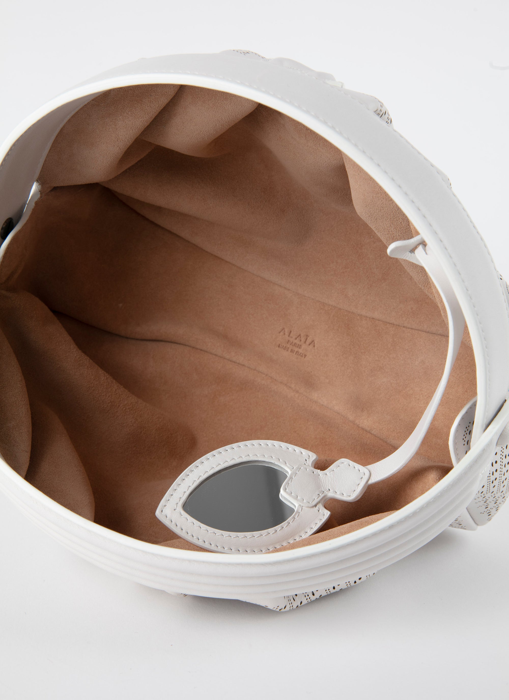 Sac Samia 26 en cuir - Blanc Optique