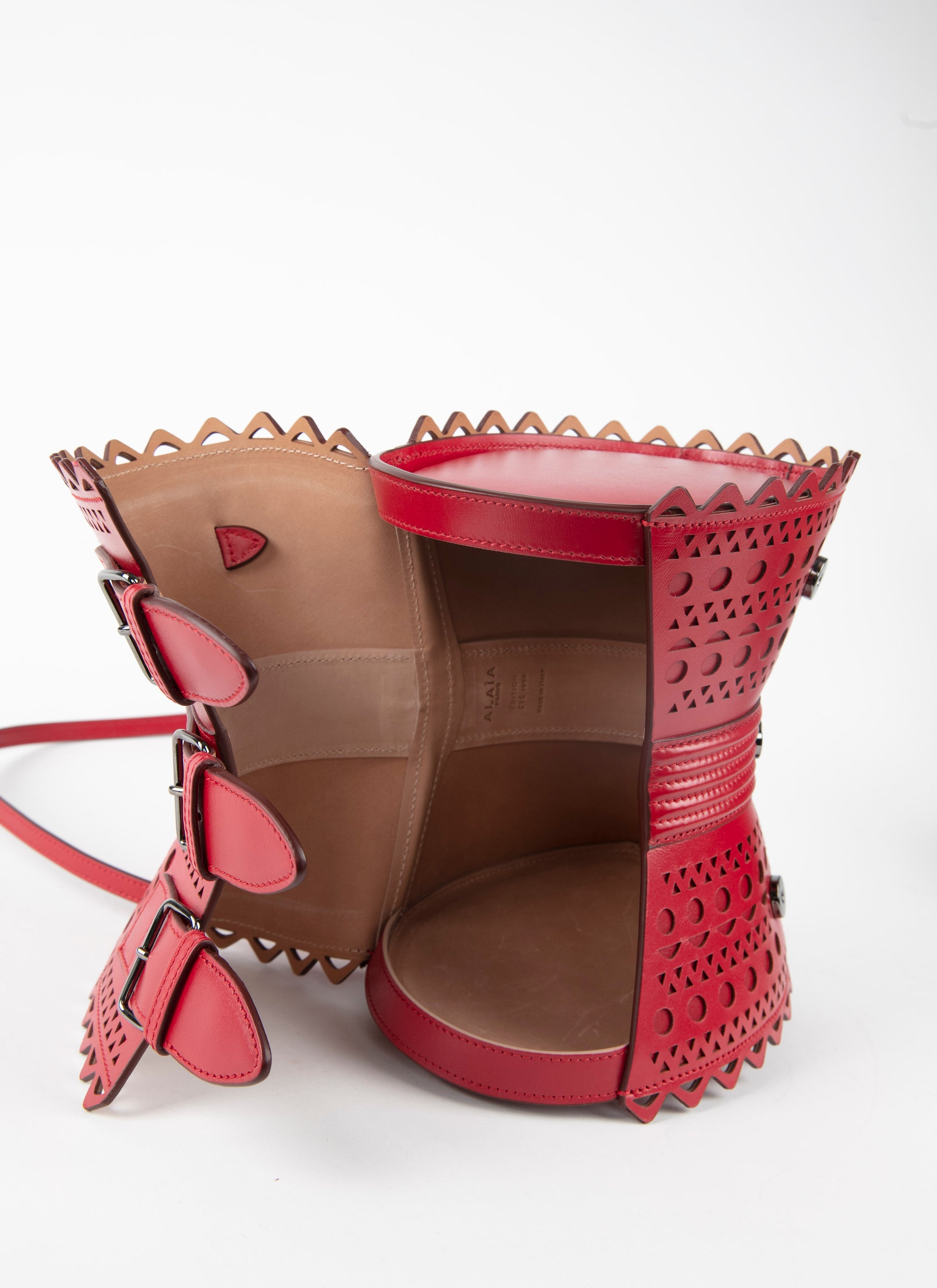 Sac corset 18 en cuir - Laque