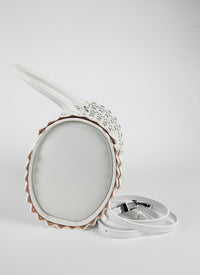 Corset bag 18 in leather - Optic White